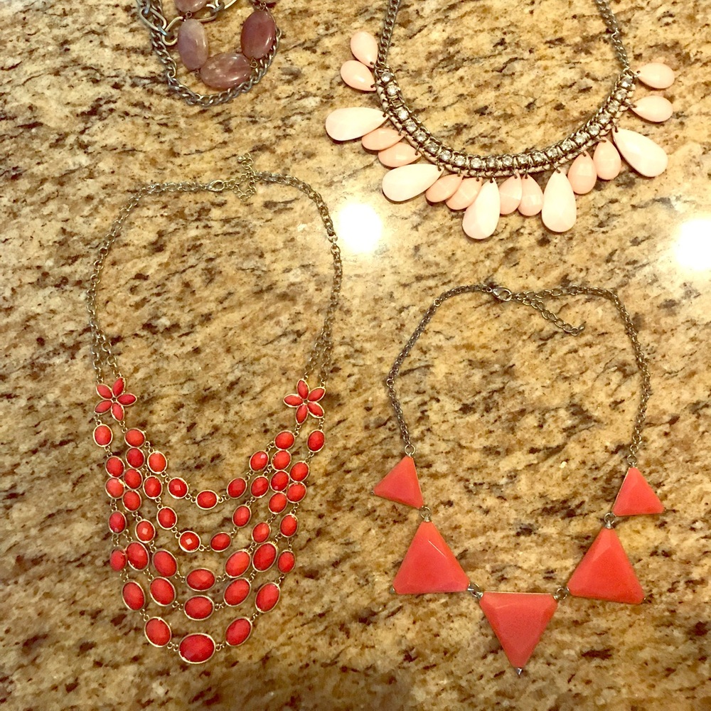 Necklace set! pinks and purple